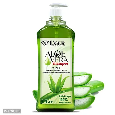 l'ger Aloe Vera Shampoo + Conditioner 2 In 1 Sollution For Men  Women  (1 L)-thumb0