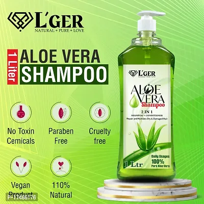 l'ger Aloe Vera Shampoo + Conditioner 2 In 1 Sollution For Men  Women  (1 L)-thumb3