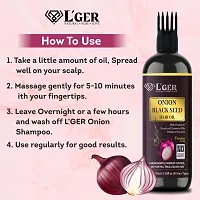 Onion Oil - Black Seed Onion Hair Oil - WITH COMB APPLICATOR - Controls Hair Fall - NO Mineral Oil, Silicones, Cooking Oil  Synthetic Fragrance - 100 ml Hair Oil (100Ml)-thumb2