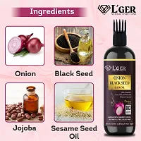 Onion Oil - Black Seed Onion Hair Oil - WITH COMB APPLICATOR - Controls Hair Fall - NO Mineral Oil, Silicones, Cooking Oil  Synthetic Fragrance - 100 ml Hair Oil (100Ml)-thumb3
