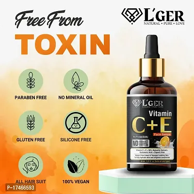 lger Vitamin C Face Serum - Skin Brightening Serum , Anti-Aging, Skin Repair, Supercharged Face Serum, Dark Circle, Fine Line  Sun Damage Corrector Face Serum  (30 ml)-thumb4