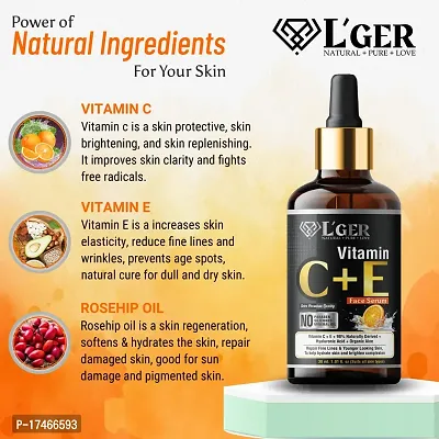 lger Vitamin C Face Serum - Skin Brightening Serum , Anti-Aging, Skin Repair, Supercharged Face Serum, Dark Circle, Fine Line  Sun Damage Corrector Face Serum  (30 ml)-thumb2
