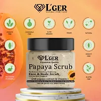 l'ger Bio Papaya Scrub With Vitamin C  E Revitalizing And Tan Removal Scrub  (100 g)-thumb1