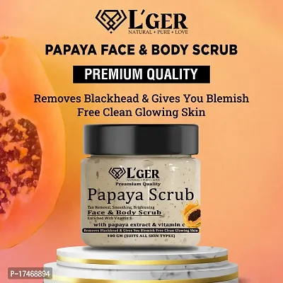 l'ger Bio Papaya Scrub With Vitamin C  E Revitalizing And Tan Removal Scrub  (100 g)-thumb5