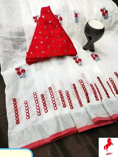 Elegant Chanderi Cotton Saree with Blouse piece