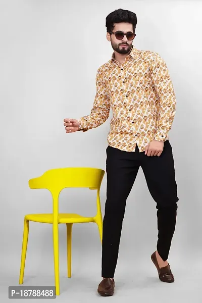 Stylish Polycotton Printed Full Sleeve Shirt For Men-thumb5