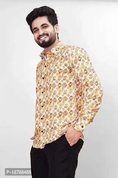 Stylish Polycotton Printed Full Sleeve Shirt For Men-thumb4