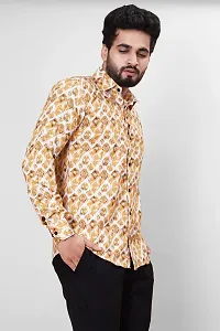 Stylish Polycotton Printed Full Sleeve Shirt For Men-thumb1