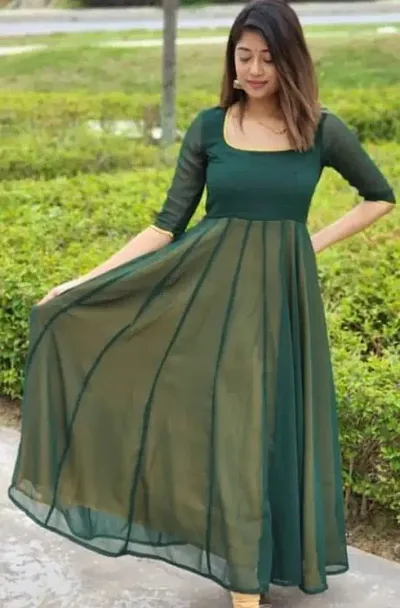 Attractive Full Flared Georgette Gown for Women