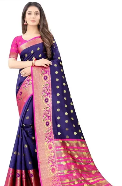 Stylish Fancy Designer Banarasi Silk Saree With Blouse Piece For Women