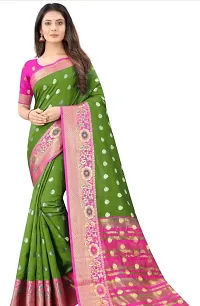 Stylish Fancy Designer Banarasi Silk Saree With Blouse Piece For Women-thumb1