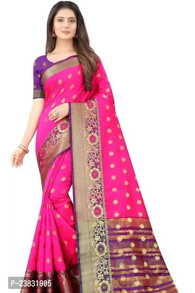 Stylish Fancy Designer Banarasi Silk Saree With Blouse Piece For Women-thumb0