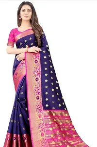 Stylish Fancy Designer Banarasi Silk Saree With Blouse Piece For Women-thumb1