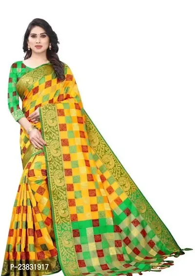 Stylish Fancy Designer Banarasi Silk Saree With Blouse Piece For Women-thumb2
