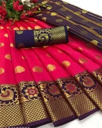 Stylish Fancy Designer Banarasi Silk Saree With Blouse Piece For Women-thumb1