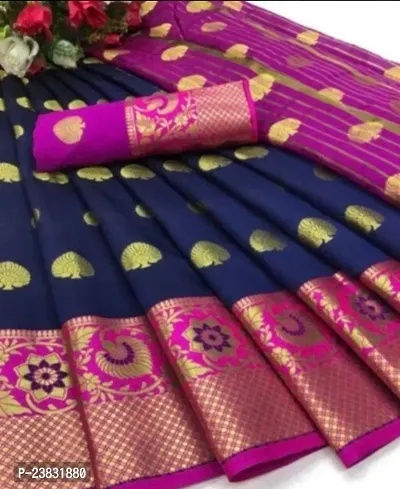 Stylish Fancy Designer Banarasi Silk Saree With Blouse Piece For Women-thumb0