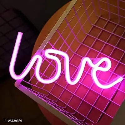 HNA GIFTING Neon Love Signs Light LED Love Art Decorative Marquee Sign - Wall Decor-thumb2