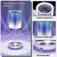 HNA GIFTING Crystal Diamond Table Lamp Dimmable Touch and Remote Control Romantic 16 Color Diamond Table Lamps USB Rechargable LED Night Stand Lamp (Multicolor, Pack of 1) (Crystal Stand Lamp)-thumb4