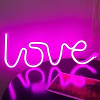 HNA GIFTING Neon Love Signs Light LED Love Art Decorative Marquee Sign - Wall Decor-thumb3