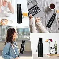 HNA GIFTING Personalized Water Bottle with Name Stainless Steel Water Bottle 750ml, Single Walled Fridge Water Bottle Gifts for Employee-thumb1