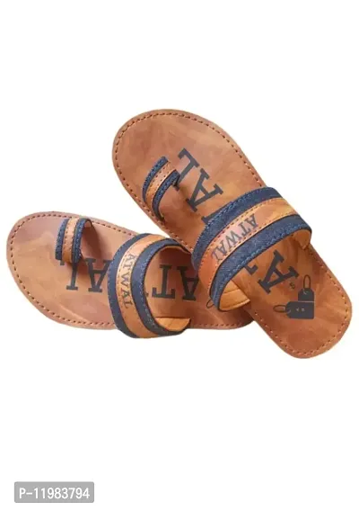 Atwal Mens Brown Stylish Slippers