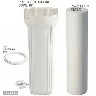 E.F.M RO Service Kit Pre-filter Housing Bowl + 2 Pcs. Spun Filter + SS Inlet Ball Solid Filter Cartridge-thumb2