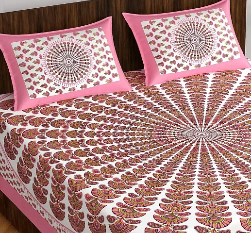 Printed Cotton Queen Size Bedsheet (90*100 Inch) Vol 1