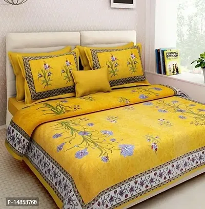 Comfortable Cotton  Queen Bedsheet with Pillow Covers