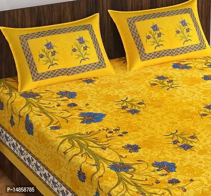 Comfortable Cotton  Queen Bedsheet with Pillow Covers