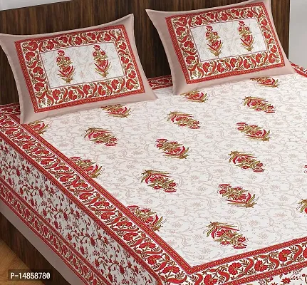 Comfortable Cotton  Queen Bedsheet with Pillow Covers