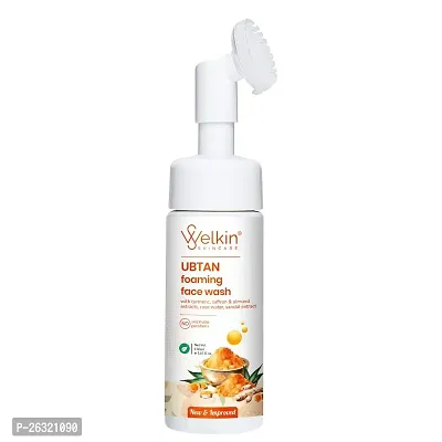 Welkin SKIN CARE Ubtan Foaming Face Wash with Built-In Face Brush for Deep Cleansing