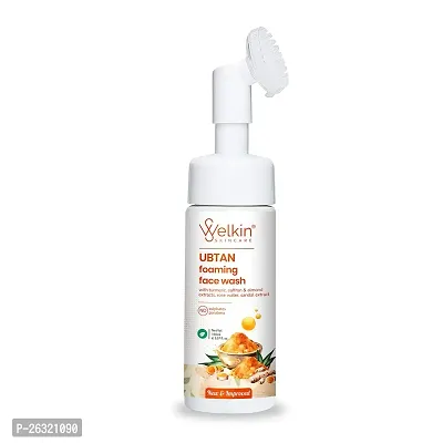 Welkin SKIN CARE Ubtan Foaming Face Wash with Built-In Face Brush for Deep Cleansing-thumb3