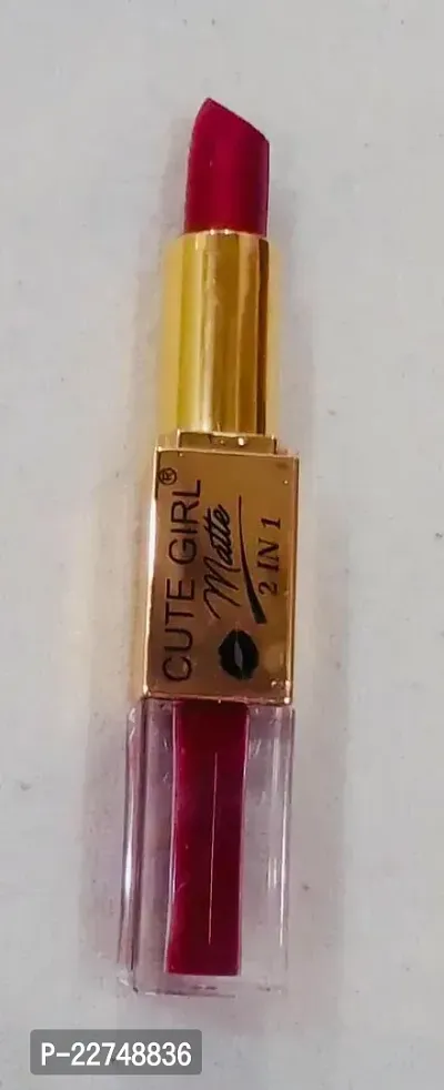 Elpis Gold 24 Hr Matte 2 In 1 Non-Transfer Lip Gloss and Lipstick-Red