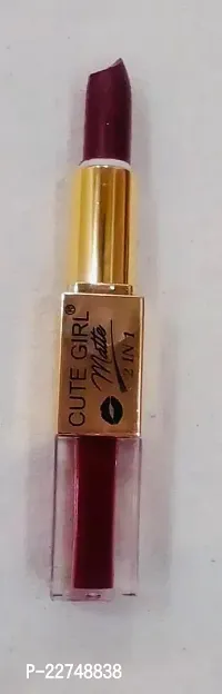 Elpis Gold 24 Hr Matte 2 In 1 Non-Transfer Lip Gloss and Lipstick-Meroon001-thumb0