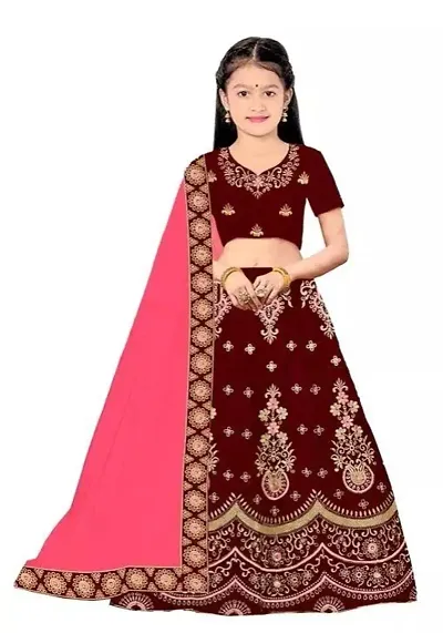 Fancy Satin Lehenga Cholis For Baby Girl