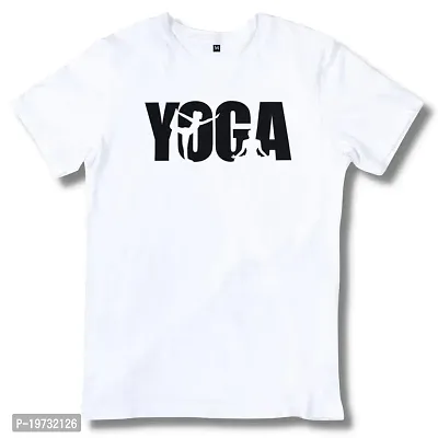 Men Mantra Round Neck Half Sleeves Regular Fit 100% Cotton 180 GSM T Shirt for Boys and Men Yoga Typographic Graphic Printed T Shirt-thumb2