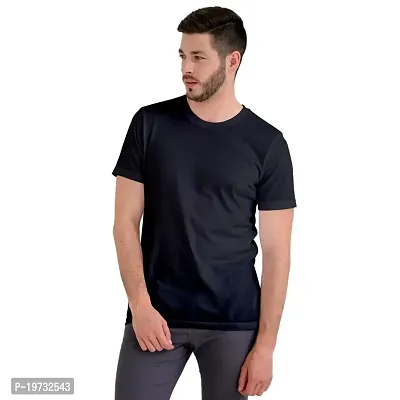 Men Mantra Round Neck T Shirt for Mens | Half/Short Sleeve Tshirt for Men | 180 GSM 100% Cotton Tshirt | Soft  Breathable Plain Men T-Shirt-thumb0