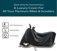 Stylish Water-Resistant 2024 Bike Cover For Tvs Ntorq 125 Xt And Dust-Proof Premium Polyester Fabric_Black Stripe Large-thumb1