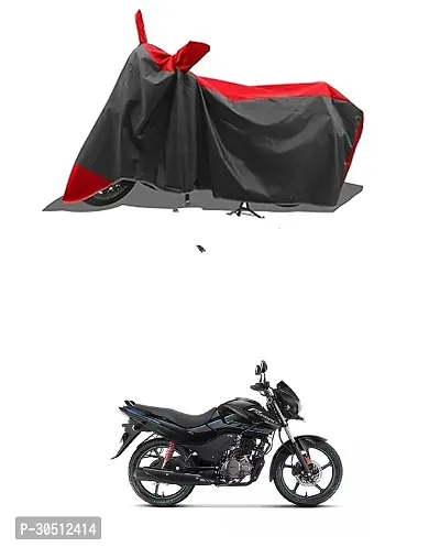 FASTAK - Two Wheeler - Bike Cover for 2024 Hero Passion XTEC Bike Cover with Water-Resistant and Dust Proof Premium 190T Fabric_Red Stripe