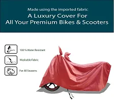 Stylish Water-Resistant Bike Cover For Honda Sp 160 And Dust-Proof Premium Polyester Fabric_Entire Maroon Large-thumb1