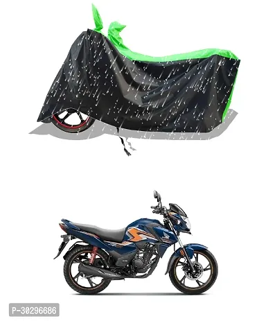 VESMEI - 100% Water-Resistant 2024 Bike Cover for Honda SP 125 and Dust-Proof Premium Polyester Fabric_Green Stripe Large