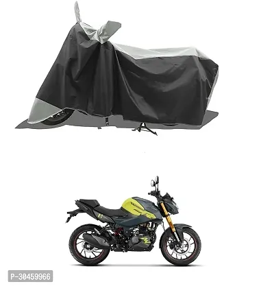 VESMEI - Two Wheeler - Bike Cover for 2024 Hero Xtreme 160R 4V Bike Cover with Water-Resistant and Dust Proof Premium 190T Fabric_Grey Stripe-thumb0