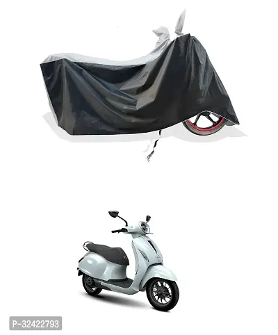 Premium Polyester Waterproof Bike Cover For Bajaj Chetak-thumb0