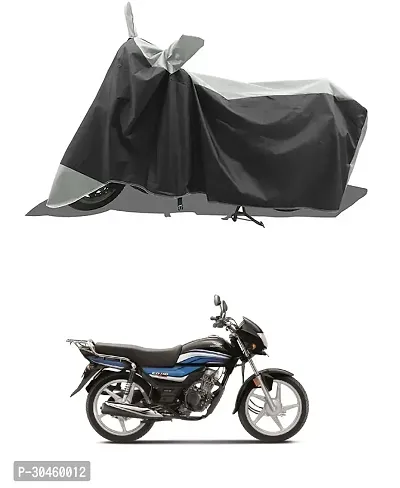 VESMEI - Two Wheeler - Bike Cover for 2024 Honda CD Dream 110 Bike Cover with Water-Resistant and Dust Proof Premium 190T Fabric_Grey Stripe