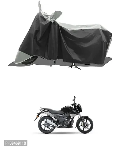 VESMEI - Two Wheeler - Bike Cover for 2024 TVS Raider 125 Bike Cover with Water-Resistant and Dust Proof Premium 190T Fabric_Grey Stripe