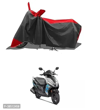 FASTAK - Two Wheeler - Bike Cover for 2024 Honda Dio H-smart Bike Cover with Water-Resistant and Dust Proof Premium 190T Fabric_Red Stripe-thumb0