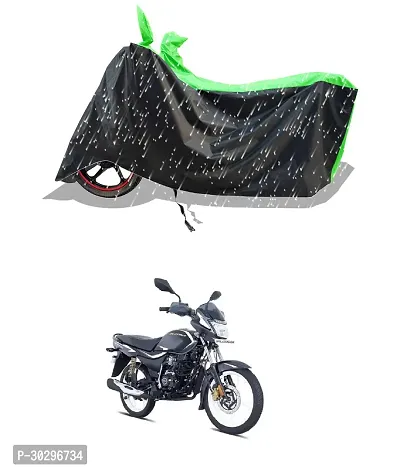 VESMEI - 100% Water-Resistant 2024 Bike Cover for Bajaj Platina 110cc and Dust-Proof Premium Polyester Fabric_Green Stripe Large-thumb0