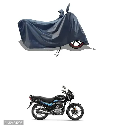 Stylish Bike Cover Water-Resistant For Hero Super Splendor And Dust-Proof Premium Polyester Fabric_Entire Nevy Large-thumb0