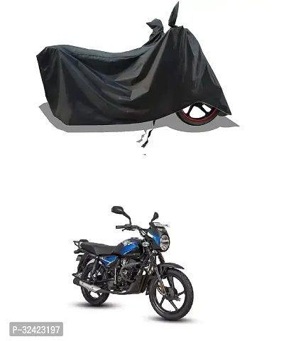 Stylish Water-Resistant 2024 Bike Cover For Bajaj Ct110X And Dust-Proof Premium Polyester Fabric_Black Stripe Large-thumb0