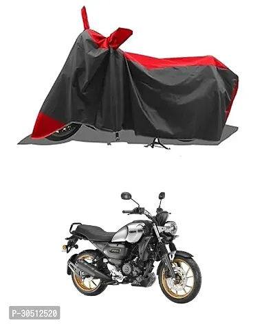 FASTAK - Two Wheeler - Bike Cover for 2024 Yamaha FZX Bike Cover with Water-Resistant and Dust Proof Premium 190T Fabric_Red Stripe